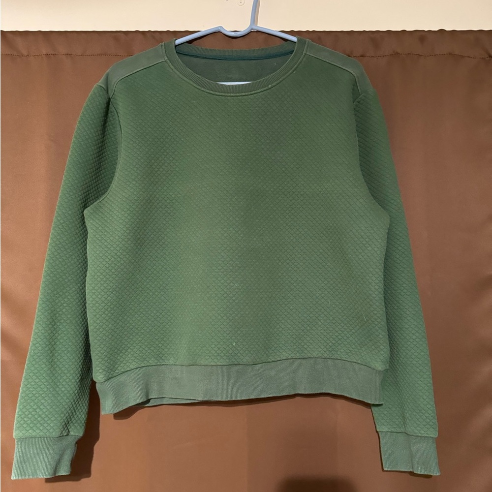 Born Primitive Unmatched Cropped Sweatshirt (quilted) Large Hunter Green